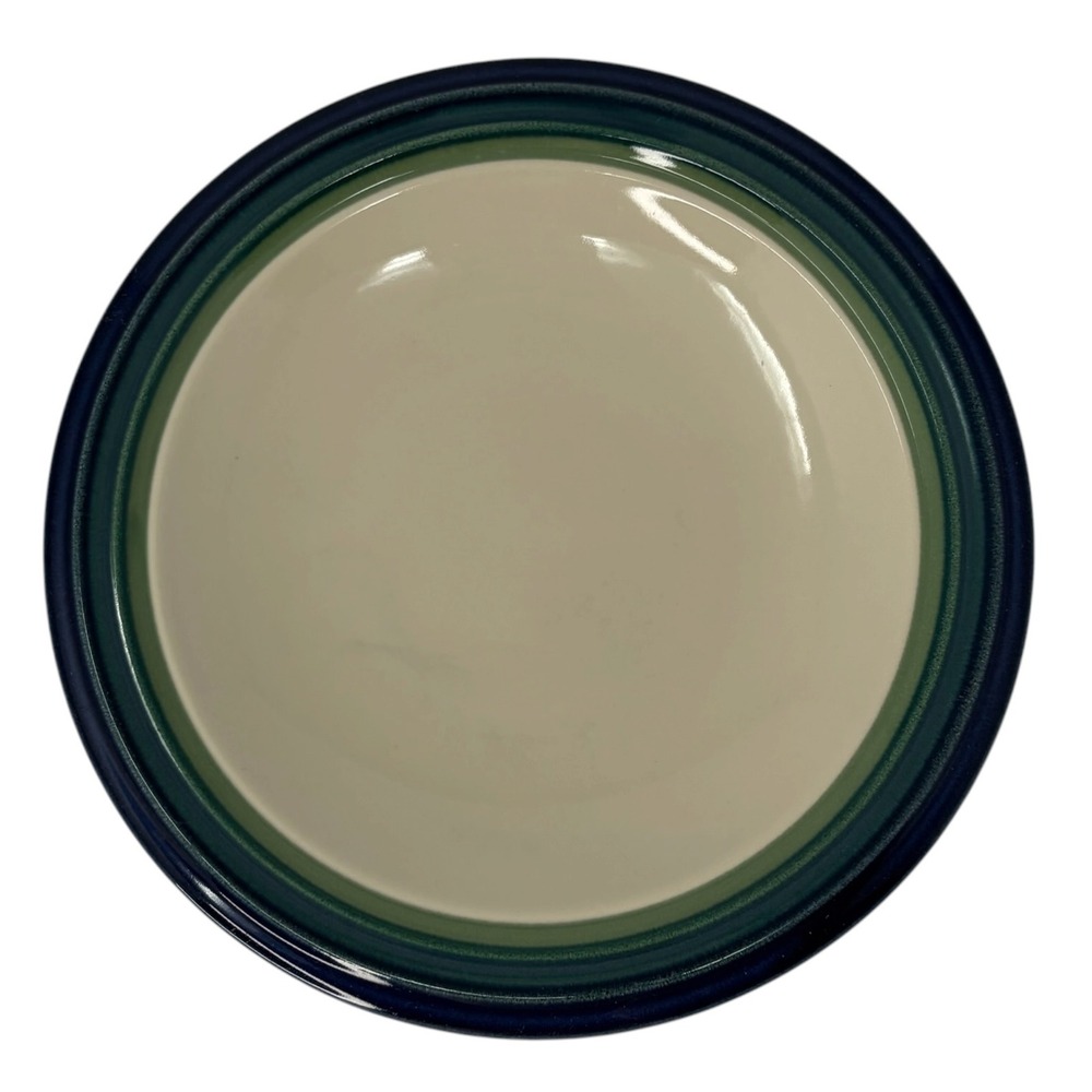 Vintage Pfaltzgraff Ocean Breeze Salad Plate 8" Blue Green Rim USA Stoneware
